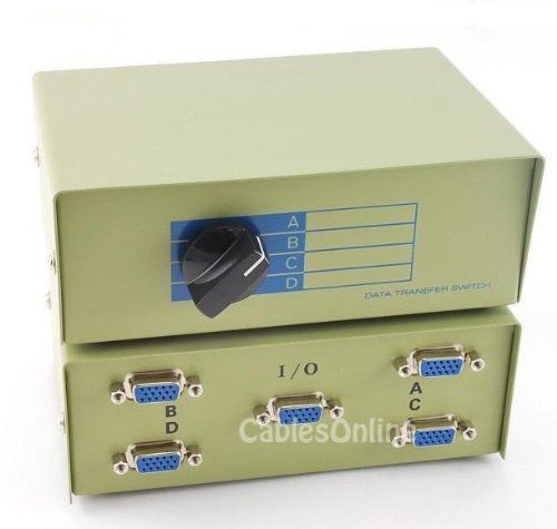 Cablesonline 4 Way Vga (Hd15) Manual Switch Box (Sb 009)