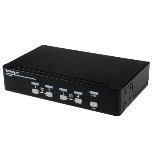 Startech.Com 4 Port Kvm Switch For Dvi Computers   1U Rack Mount Kvm Switch With Audio   Dvi Kvm Switch  2 Port   1U (Sv431Dviua