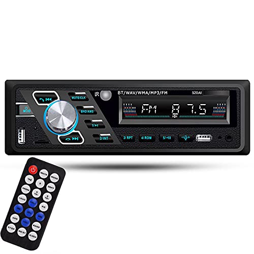 Wepeculior 24V Car Radio Bluetooth Stereo Mp3 Player Supports Hands Free Calls Fm Dual Usb Ports Tf Aux In Voice Assist File Rea