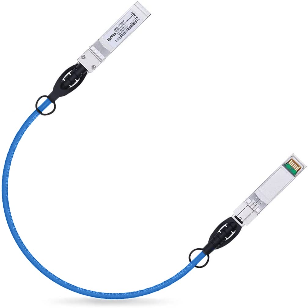 Colored 10G Sfp+ Twinax Cable, Direct Attach Copper(Dac) Passive Cable In Blue, 0.5M (1.64Ft), For Cisco Sfp H10Gb Cu0.5M, Merak