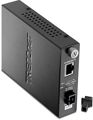 Trendnet Intelligent 100Base Tx To 100Base Fx Dual Wavelength Single Mode Sc Fiber Media Converter (20 Km/12.4 Miles),Fiber Port