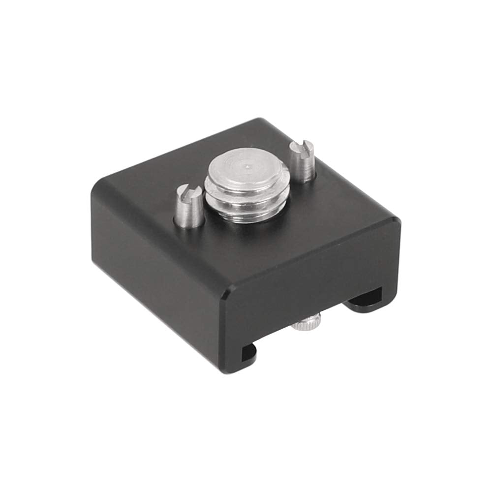Camvate 3/8'' 16 Cold Shoe Mount Adapter With Locating Pins Compatible For Arri Standard Mounting Points   2621