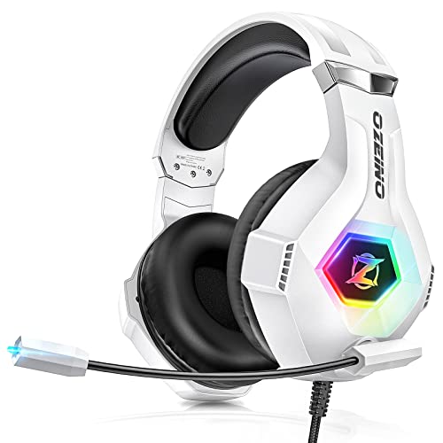 Gaming Headset Ps4 Headset, Xbox Headset With 7.1 Surround Sound, Gaming Headphones With Noise Cancelling Flexible Mic Rgb Light