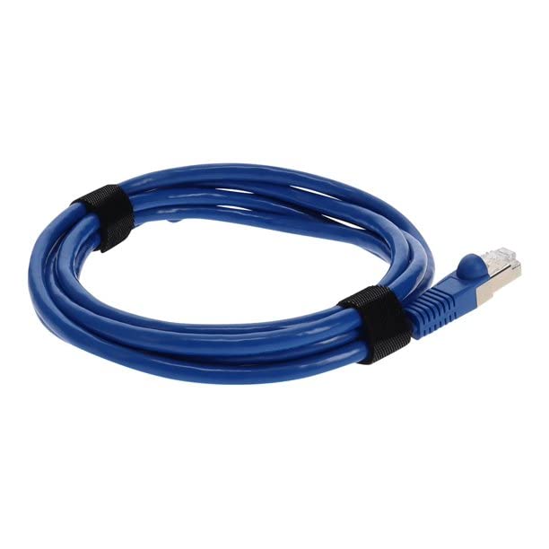 Addon 6Ft Rj-45 (Male) To Rj-45 (Male) Straight Microboot, Snagless Blue Cat7 Stp Copper Pvc Patch Cable