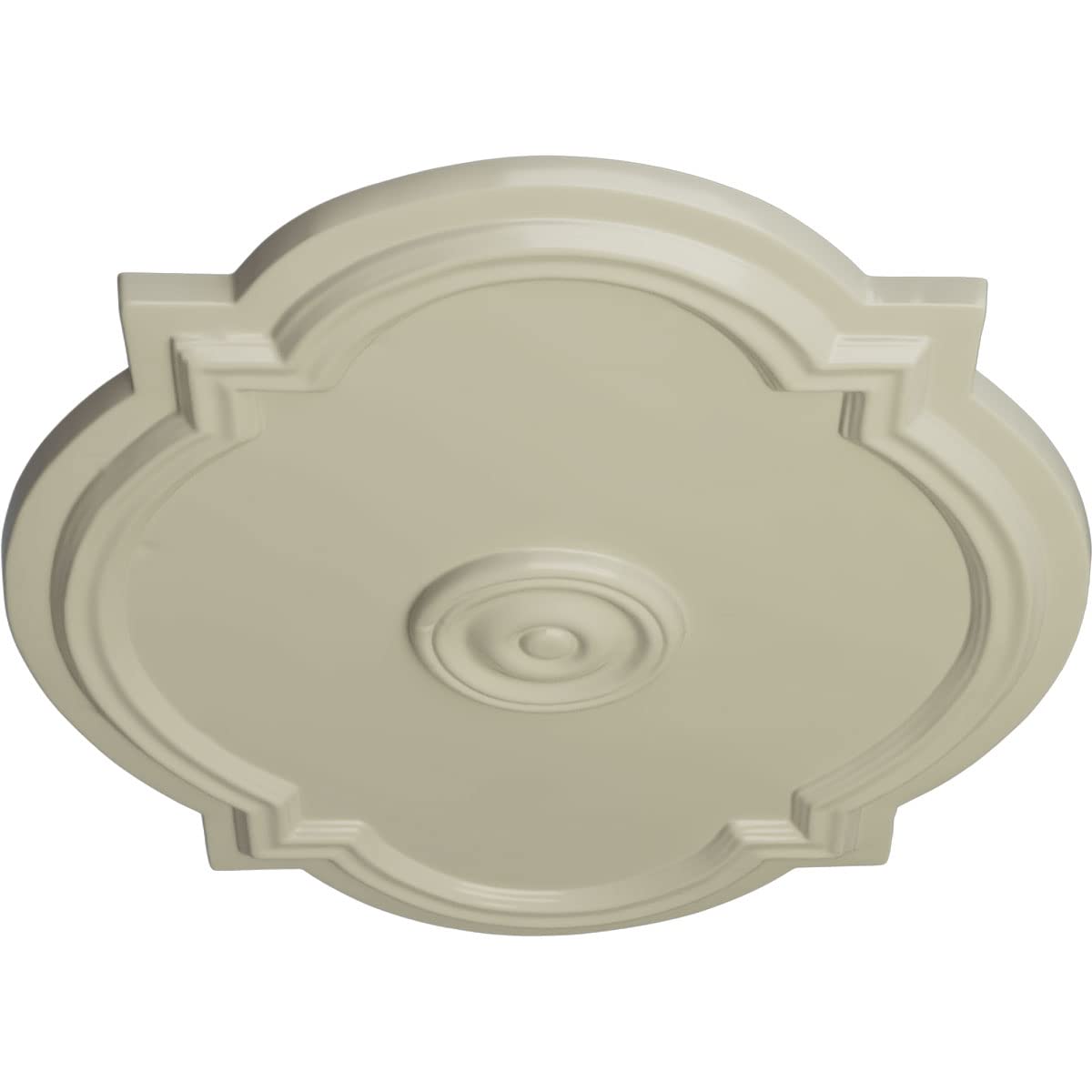 Ekena Millwork Cm21Wacyf Waltz Ceiling Medallion, 21 1/4''W X 17 3/8''H X 1''P, Hand Painted Clear Yellow