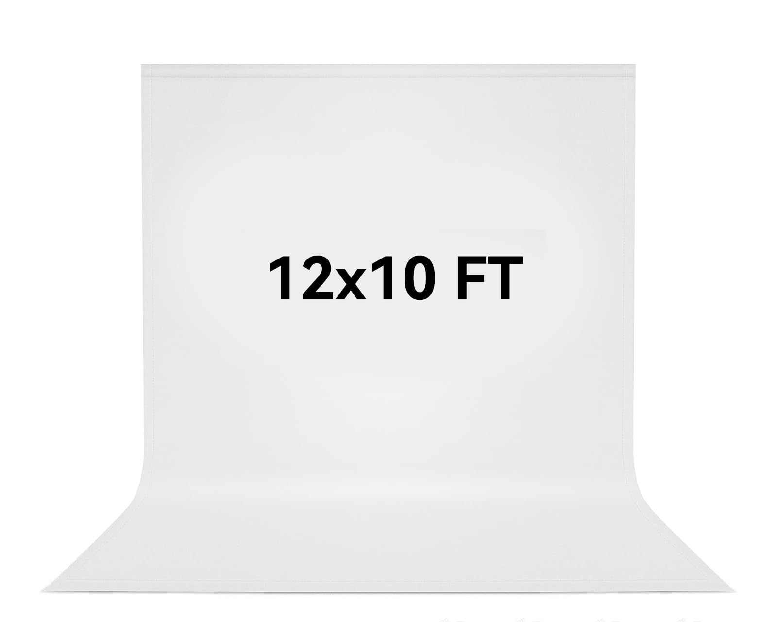 Vevelux 12x10 FT White Backdrop Background for Photography, 100% Polyester Photo Booth Backdrop Foldable Washable White Screen f