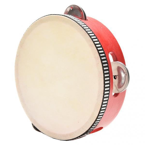 ECOMISTIQEducational Toy Musical Tambourine Beat Instrument Hand Drum Red|Musical Instruments & Gear|Percussion|Hand Percussion|