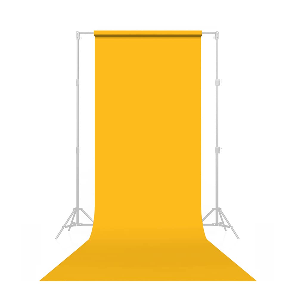 Savage Seamless Paper Photography Backdrop   Color #71 Deep Yellow, Size 53 Inches Wide X 36 Feet Long, Backdrop For Youtube Videos, Streaming, Interviews And Portraits   Made In Usa