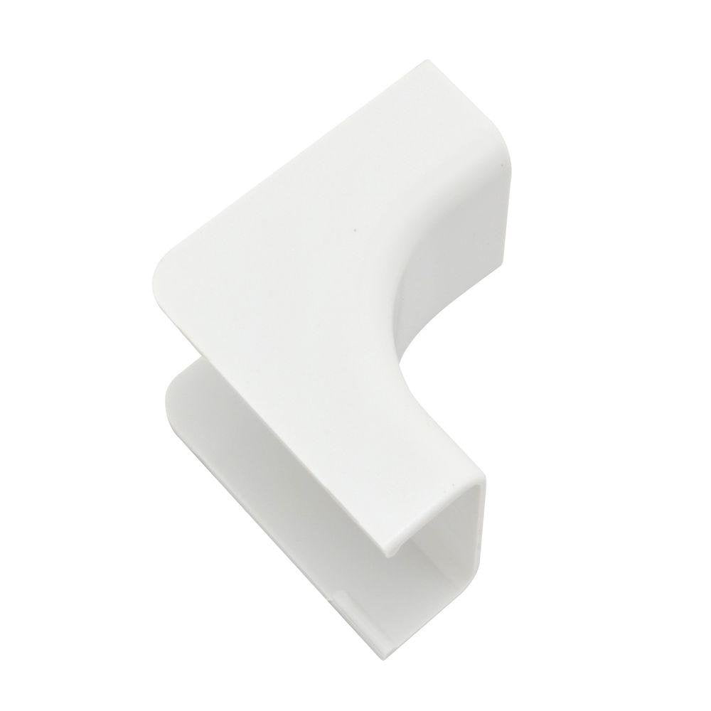 Legrand Wiremold C57 Cordmate Ii Inside Elbow Cord Cover, Organizer For Wall, Holds Up To 3 Cords Or Cables, White (1 Pack)
