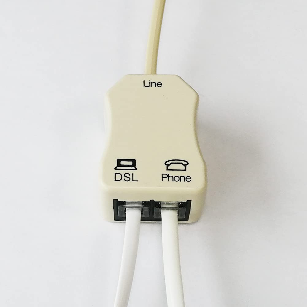 Antfly 3 Pack Dsl Filters With Built In Splitter   2 Wire, 1 Line, Rj11 6P2C Male To 2 Female Telephone Modem Adsl Splitter
