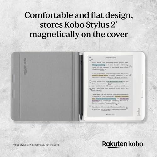 Kobo Libra Colour Notebook Sleepcover Case | Sleep/Wake Technology | Built In 2 Way Stand | Vegan Leather | Compatible With 7''