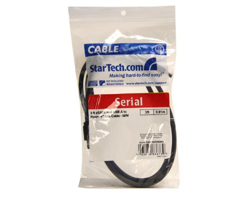 Startech.Com Esata And Usb A To Power Esata Cable   Power Over Esata Cable   Esatap (M) To Usb, Esata (M)   3 Ft   Esatausbmm3,B