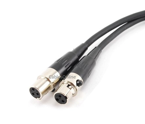 Cablesonline 6Ft Mini Xlr Male Plug To 2 Mini Xlr Female Lapel Mic Y Splitter Audio Cable, (Xm Y106)