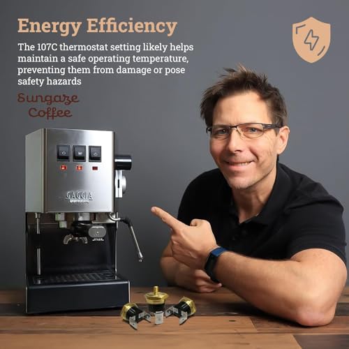 Oem Style Gaggia Thermostat Replacement Thread M4 107C By Sungaze Coffee   Maintain Perfect Brewing Temperature   Authentic Oem