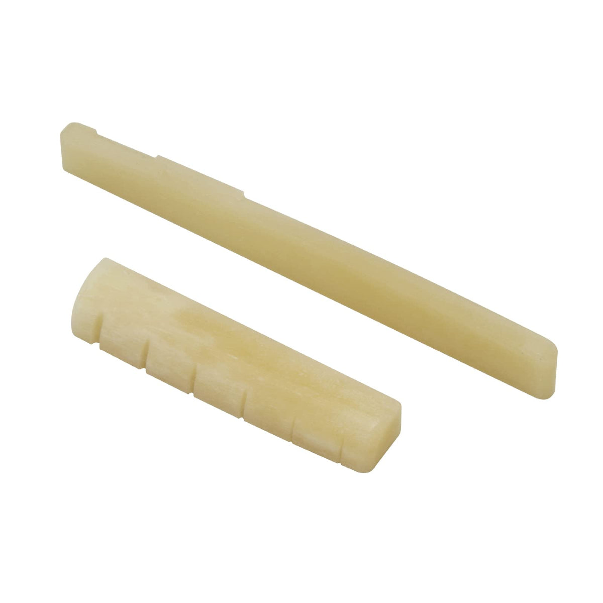 Miwayer Acoustic Guitar Bridge Unbleached Bone 6 Strings Saddle And Nut Made Of Real Natural Bone (Acoustic Bridges 1 Pair)