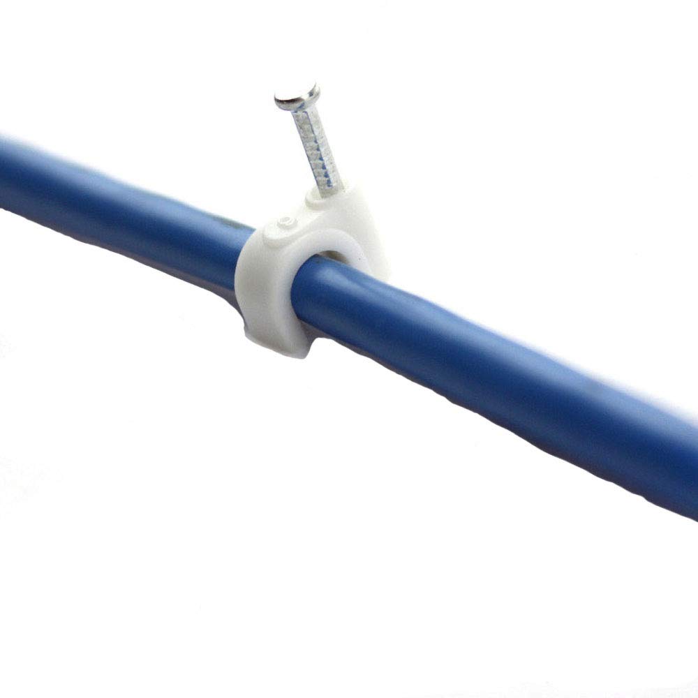 200 Pack Nail In Cable Clips Ethernet Cable Nails Tacks Clips 8Mm For Cat6, Coax Cable, Ethernet Cable, Tv Wire Cable, Telephone