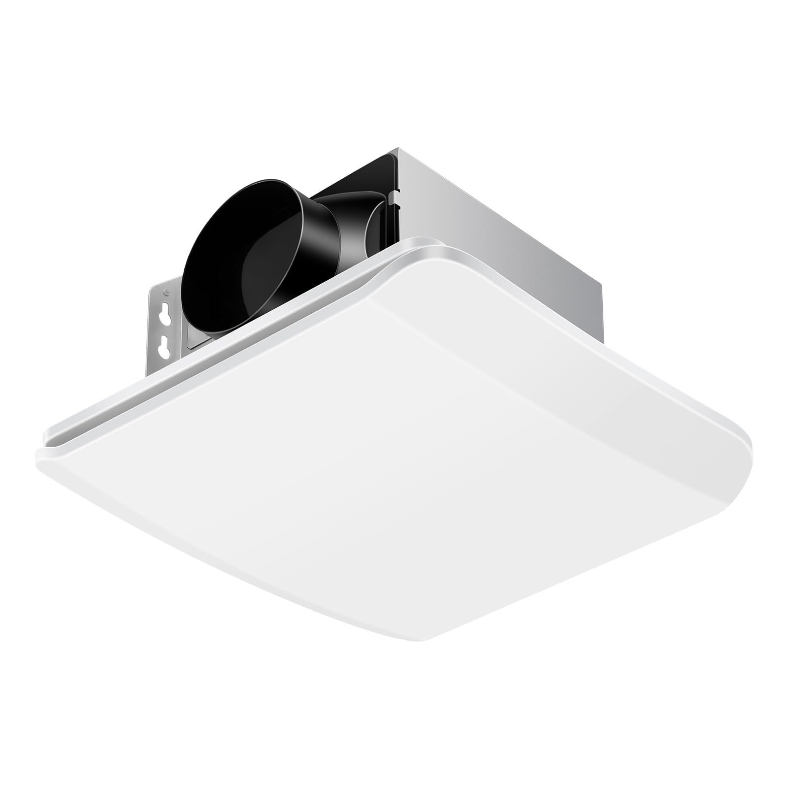 Zomagas Bathroom Exhaust Fan 110 Cfm, Ceiling Mount Bathroom Fan For Home Office Hotel, 1.5 Sones Quiet, Square, White, Diameter