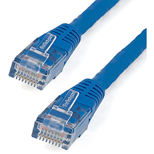 Startech.Com 50Ft Cat6 Ethernet Cable   Blue Cat 6 Gigabit Ethernet Wire  650Mhz 100W Poe++ Rj45 Utp Molded Category 6 Network/P