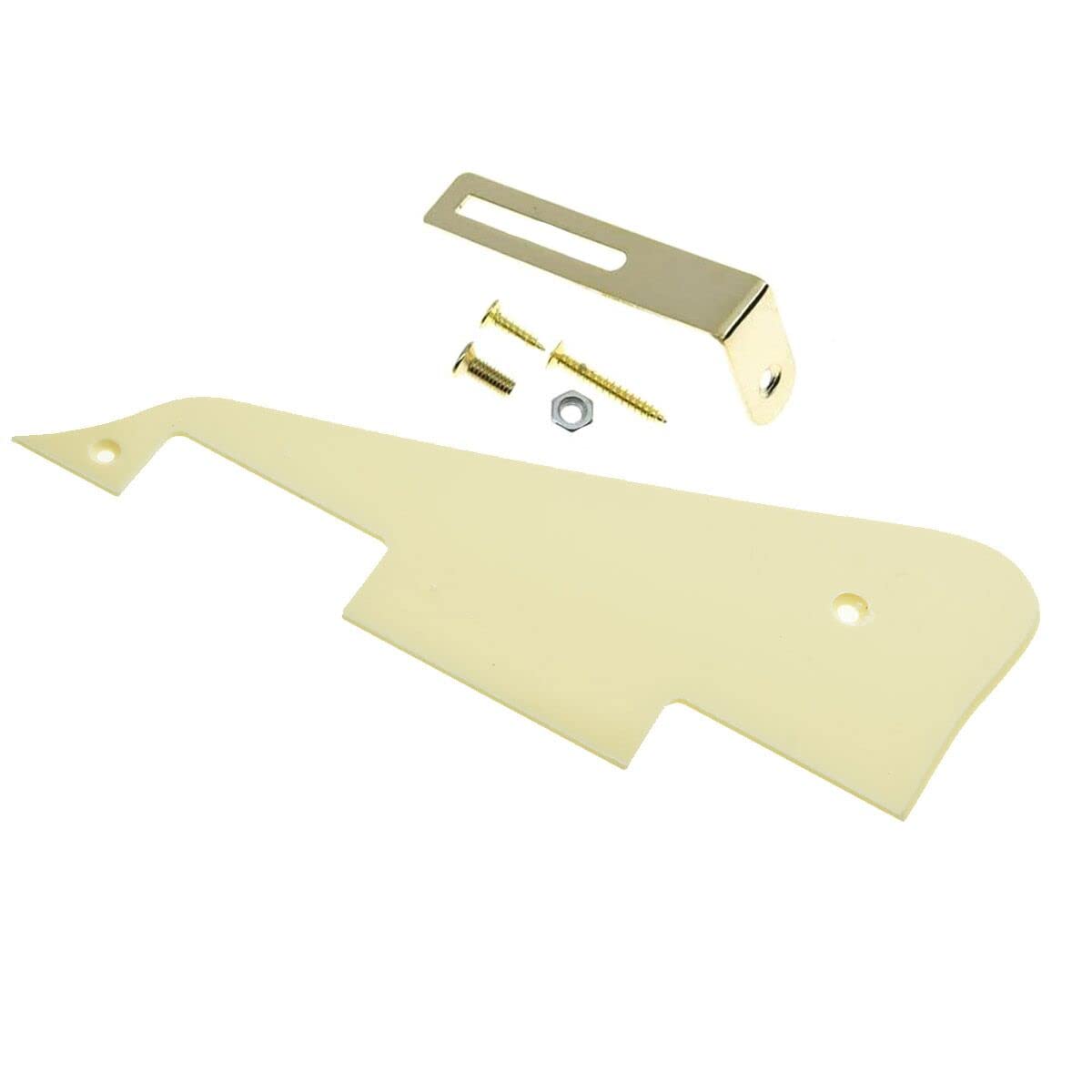 Kaish Single Cream 1 Ply Lp Guitar Pickguard With Gold Bracket For Epi Les Paul