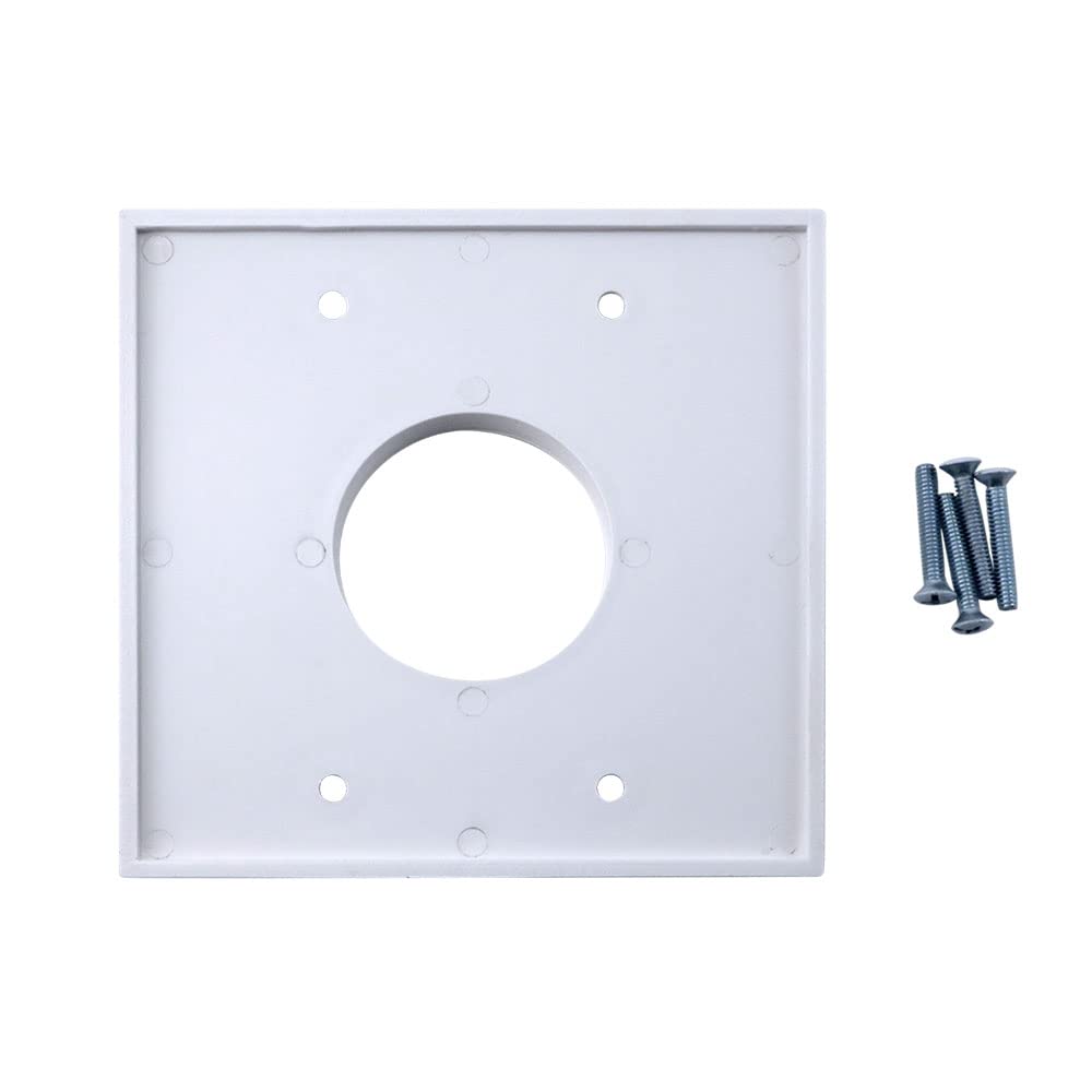 Skywalker Dual Gang Wall Plate With 1-3/4In Opening (White)