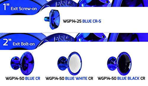 Prv Audio Wgp14-25 Blue Cr-S - 1    Exit Horn Screw-On Waveguide - Blue Chrome Short Abs Wave Guide - 45 X 45 Nominal Coverage -