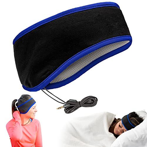 Cozyphones Over The Ear Headband Headphones   Sleep Headphones & Travel Bag, Lycra Cool Mesh Lining And Ultra Thin Speakers   Bl