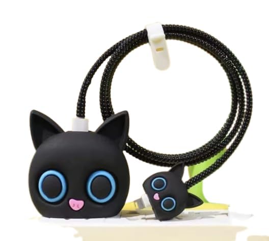 Prolet Cartoon Silicone Charger Case For Only Iphone 18W & 20W Charger And Wire Protector For Lightning Cable  Fun And Protecti