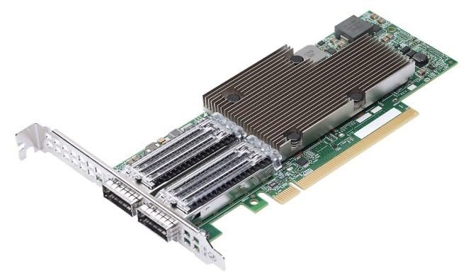 Broadcom DualPort 100 Gb/s QSFP56 Ethernet PCI Express 4.0 x16 Network Interface Card