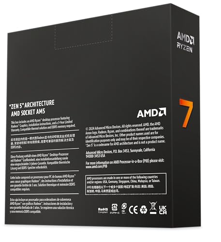 Amd Ryzen 7 9700X 8 Core, 16 Thread Unlocked Desktop Processor
