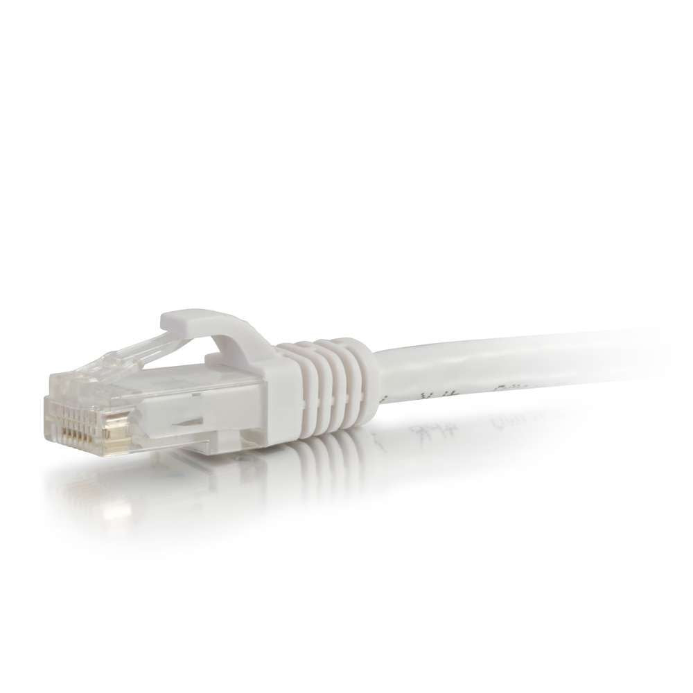 C2G 27166 Cat6 Cable   Snagless Unshielded Ethernet Network Patch Cable, White (50 Feet, 15.24 Meters)