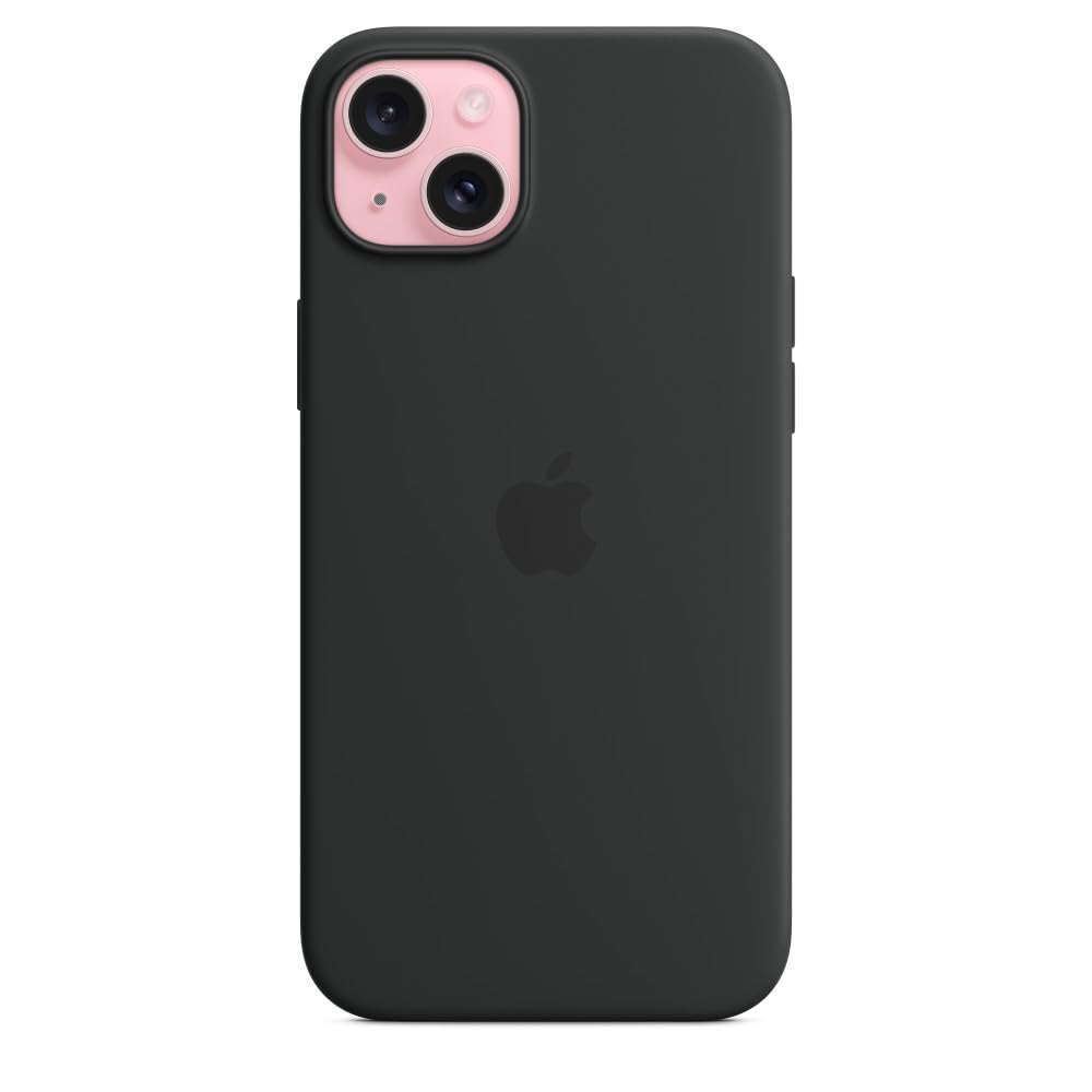 Apple Iphone 15 Plus Silicone Case With Magsafe   Black