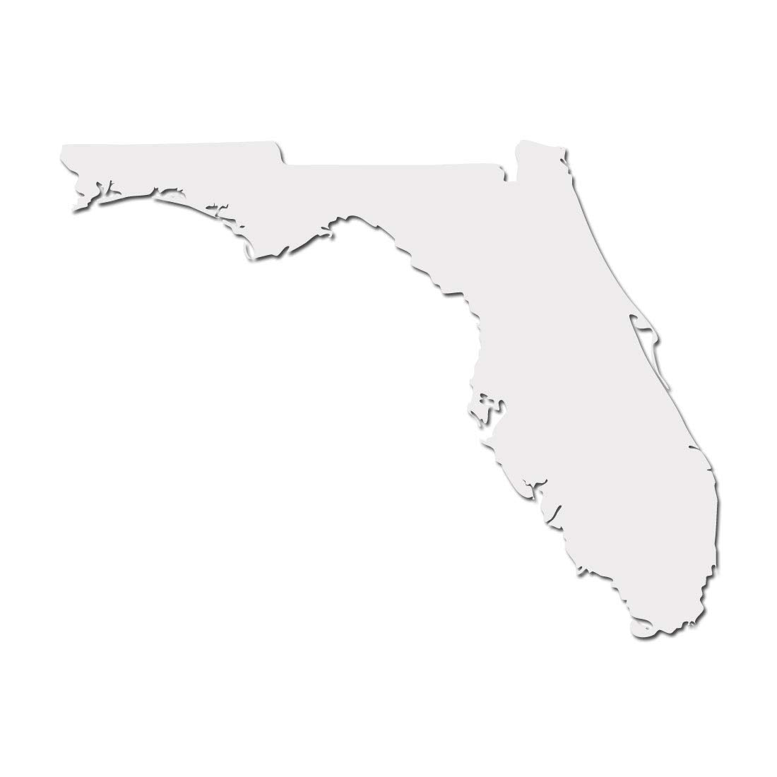 Florida Sunshine State Gator Nole Cane Pride Decal Sticker   White 5 '' Vinyl Decal For Cars, Laptops