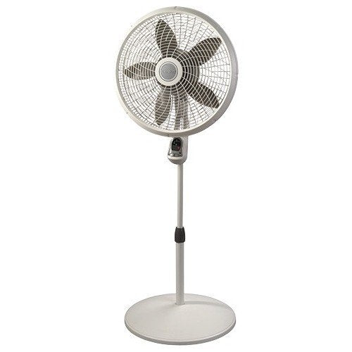 Lasko 18' Energy Efficient Swirling Cyclone Grill Pedestal Standing Floor Fan With 3 Speeds, Adjustable Height & Widespread Oscillation & Free Remote Control Included