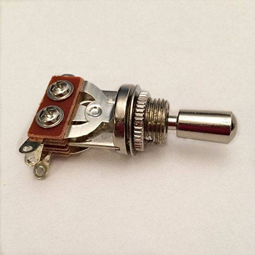 Jd.Moon Electric Guitar 3 Way Toggle Switch Pickup Selector Switch With Brass Tip Knob (Chrome)