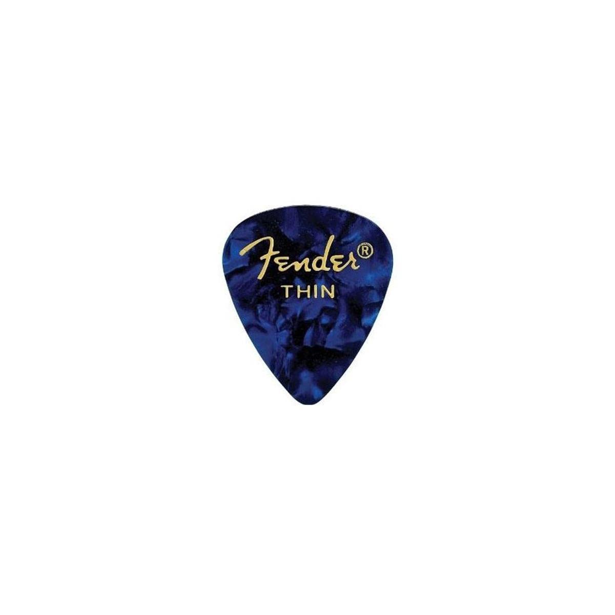 Fender Premium Celluloid Guitar Picks 351 Shape, Blue Moto, Thin, 12 Pack