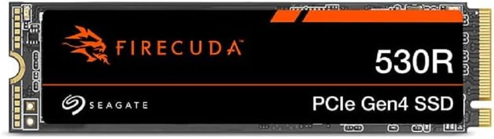 Seagate Firecuda 530R Ssd 4Tb Internal Solid State Drive   M.2 Pcie Gen4   4 Nvme 1.4, Speeds Up To 7400Mb/S, 5050Tbw, 1.8M Mtbf