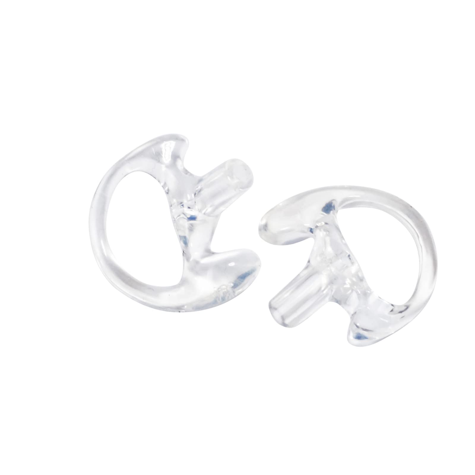 Hys Clear Soft Earmold Replacement Ear Pieces Flexible Open Ear Insert Earbuds For Transparent Air Acoustic Security Radio Surve