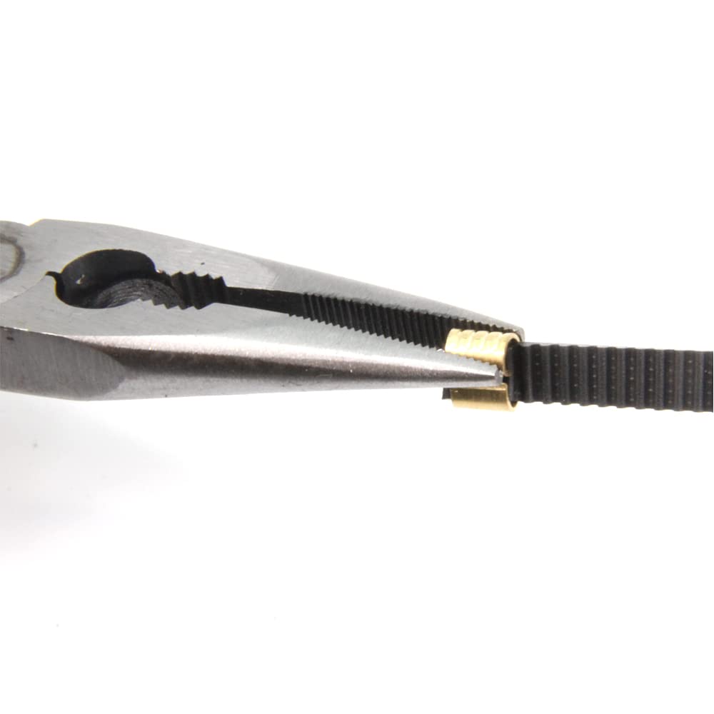 Befenybay 12Pcs Pre Pressed Copper Buckle For 2Gt Open Timing Rubber Belt Width 6Mm For Ender3 Ender5 Cr10 3D Printer (Copper Bu