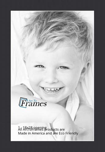 Arttoframes Mat 21 18X28 Black 18X28 Smooth Black Custom Mat