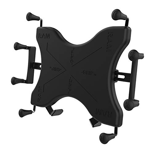 Ram Mounts X-Grip Holder For 12 Tablets Ram-Hol-Un11U Compatible With Ram B 1 And C 1.5 Size Round Ball Bases , Black