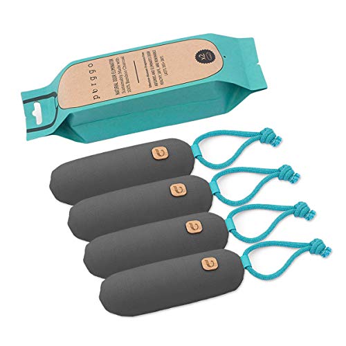 Purggo Bamboo Charcoal Air Purifying Bag   Last 365+ Days   Shoe Deodorizer, Odor Eliminator   No Chemicals   Air Freshener For