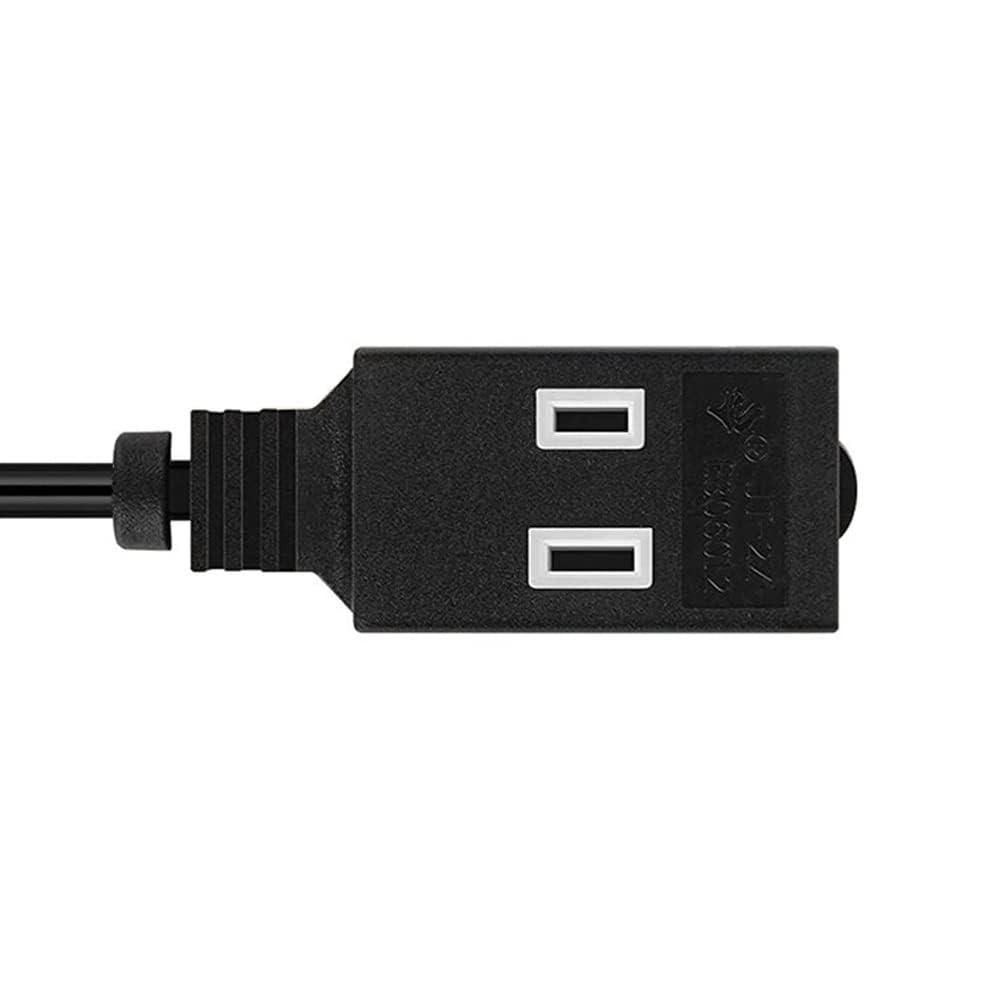 Cmple - 3-Outlet Extension Power Cord 2 Prong Outlet Extender Cable 13 Amps, 125V, Household For Indoor Use With Protective Outl