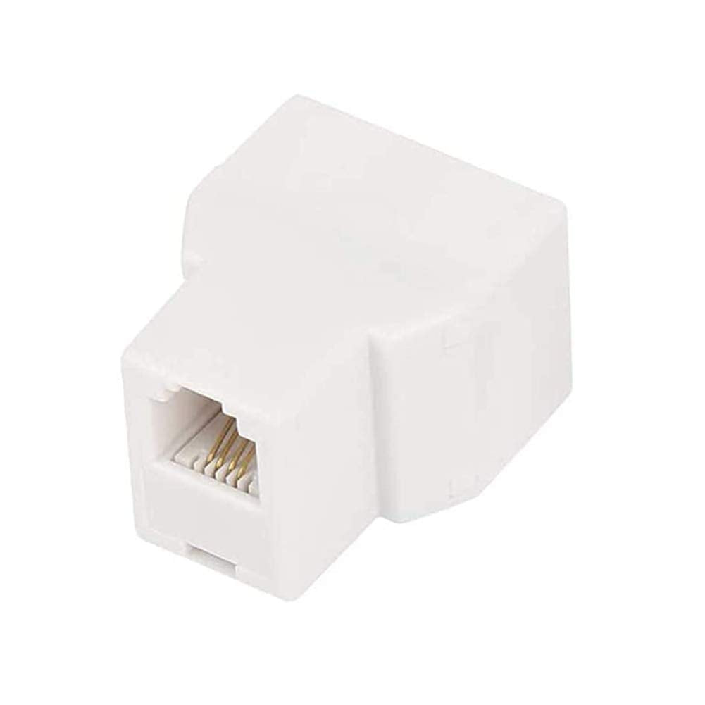 Aimijia 3Female Telephone Splitter Adapter Cable,Telephone Landline Cable Connector & Separator (Rj11 6P4C 2 Pack), 3Female W2