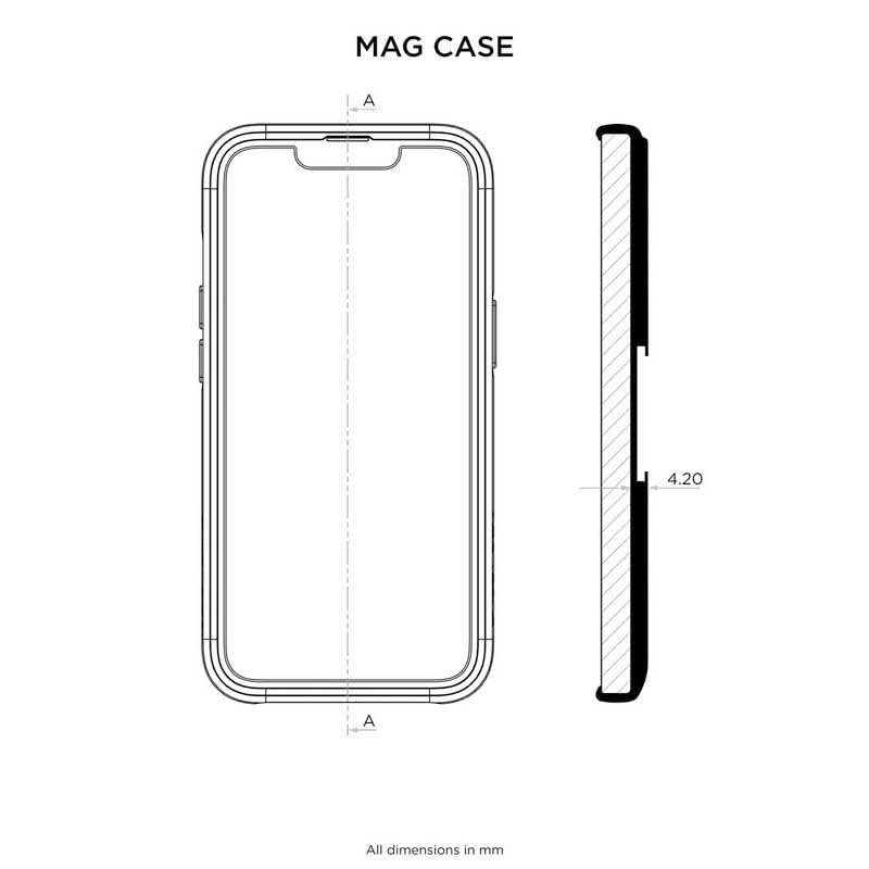 Quad Lock Mag Phone Case For Iphone 13 Black