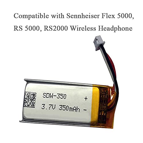 Aolikes 350Mah Replacement Battery For Sennheiser Flex 5000,Rs 5000 Rs2000 Digital Wireless Headphone For Tv