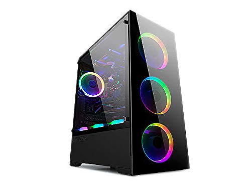 Bgears B Voguish Rgb Gaming Pc Atx Case, Include: 6 X 120Mm Argb Fans, 1 X 10 Fans Controller, 1 X Remote Controller, Usb3.0, Su