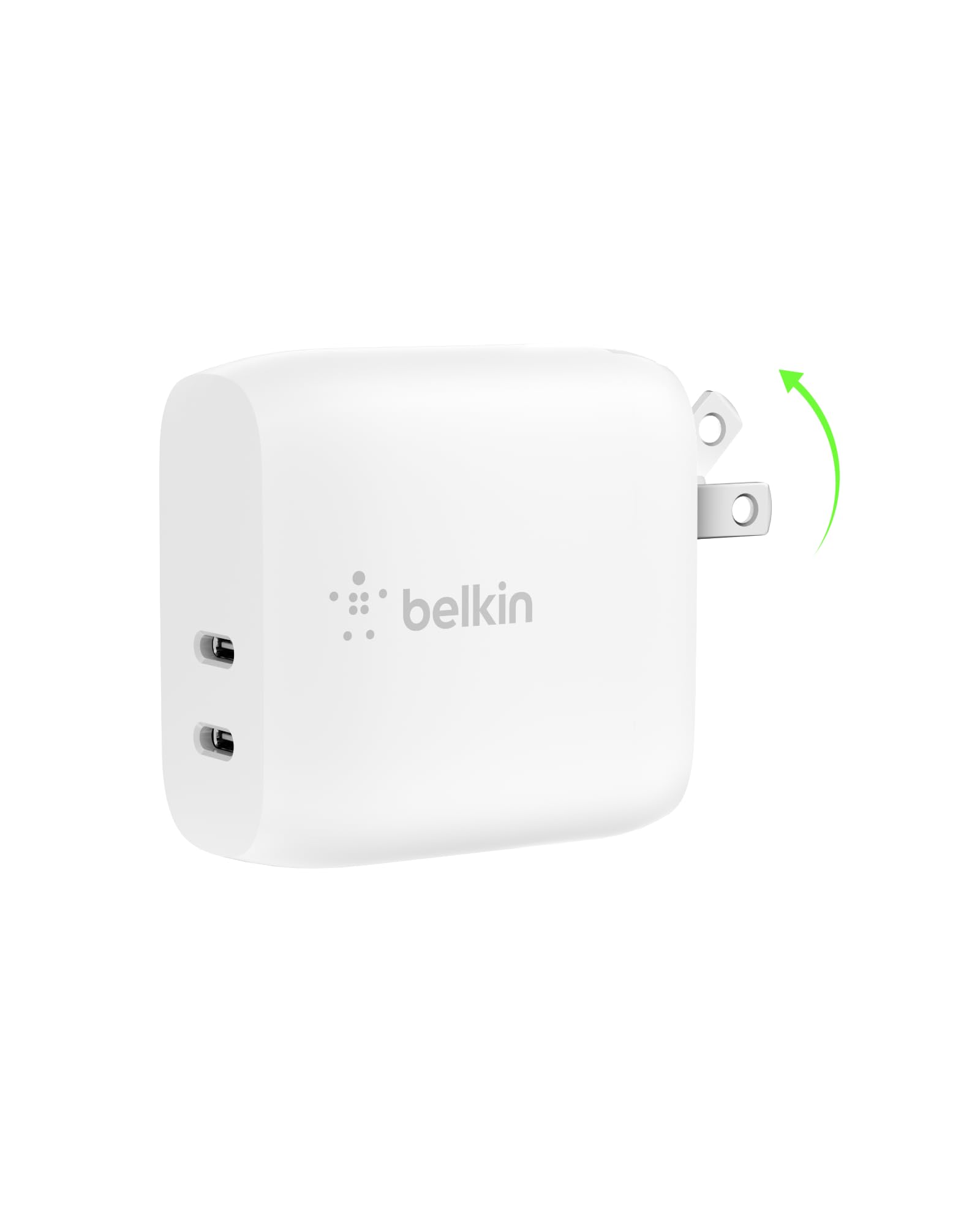 Belkin 40W Dual Port USB C Wall Charger, USB C Charger Fast Charging for iPhone 16, 15, 14, 13 Series, Pro, Pro Max, Plus, Mini, Samsung Galaxy S25, Galaxy S24, Pixel 9, iPad, AirPods, & More   White