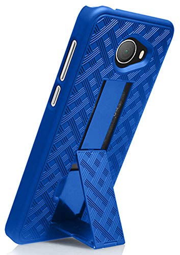 Nakedcellphone Case For Jitterbug Smart2, [Cobalt Blue] Slim Ribbed Rubberized Hard Shell Cover [With Kickstand] For Greatcall J