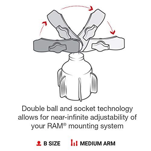 Ram Mounts Rap B 299 4 Un10U X Grip Large Phone Mount With Ram Stubby Cup Holder Base With Medium Arm