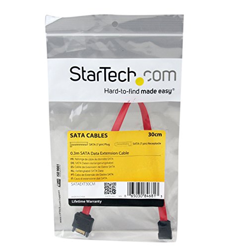 Startech.Com 0.3M Sata Extension Cable   30Cm 7 Pin Sata Extension   7 Pin Sata Extension Cable   7 Pin Sata Extension Cord
